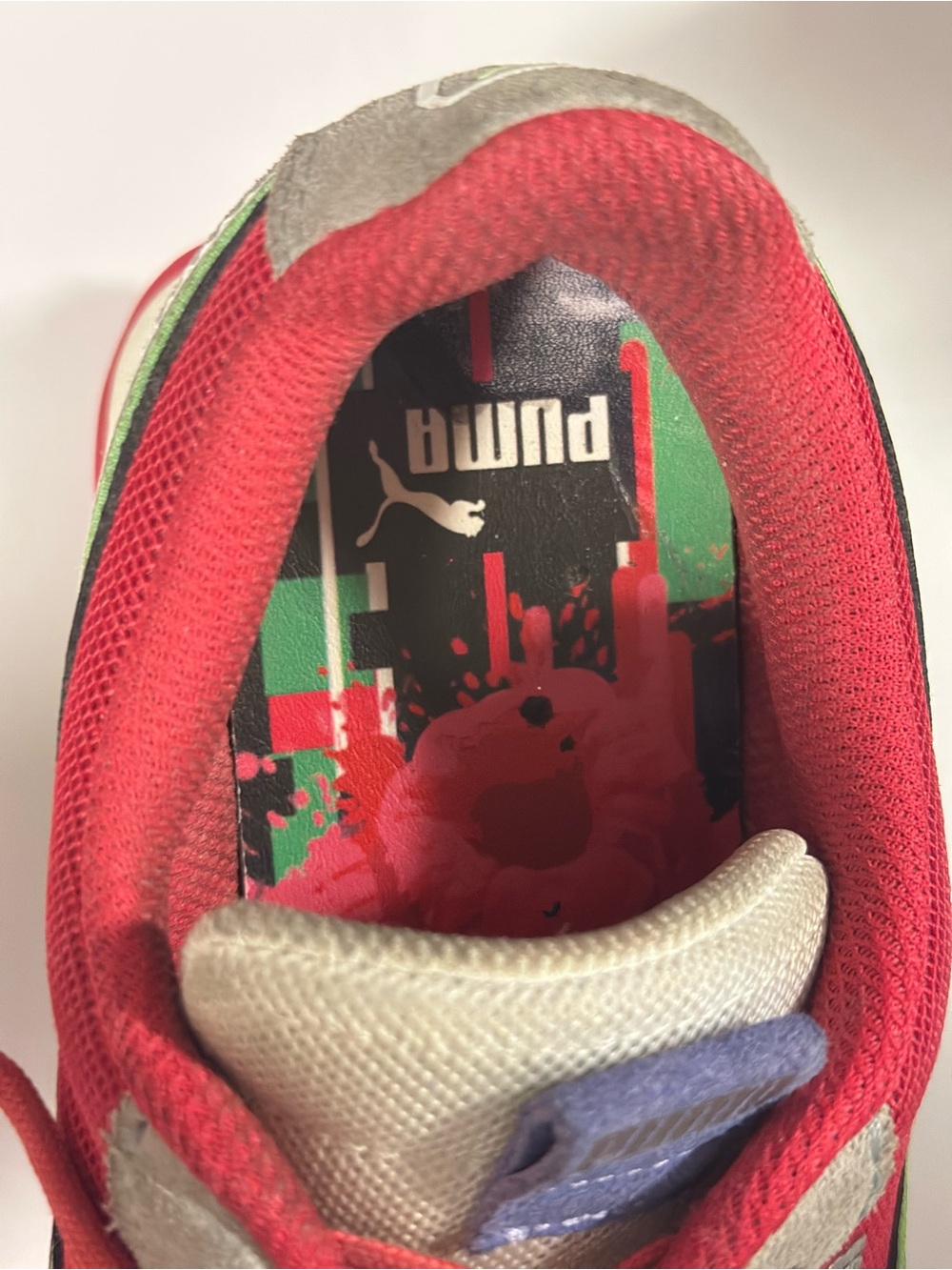 Puma Future Rider Womens Size 8 Red Blue White Gray Rider Foam 381684-01 Preppy - Picture 10 of 11